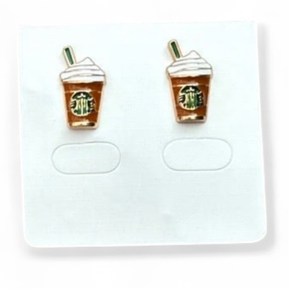 Mini Starbucks Frappuccino Earrings - Picture 3 of 5